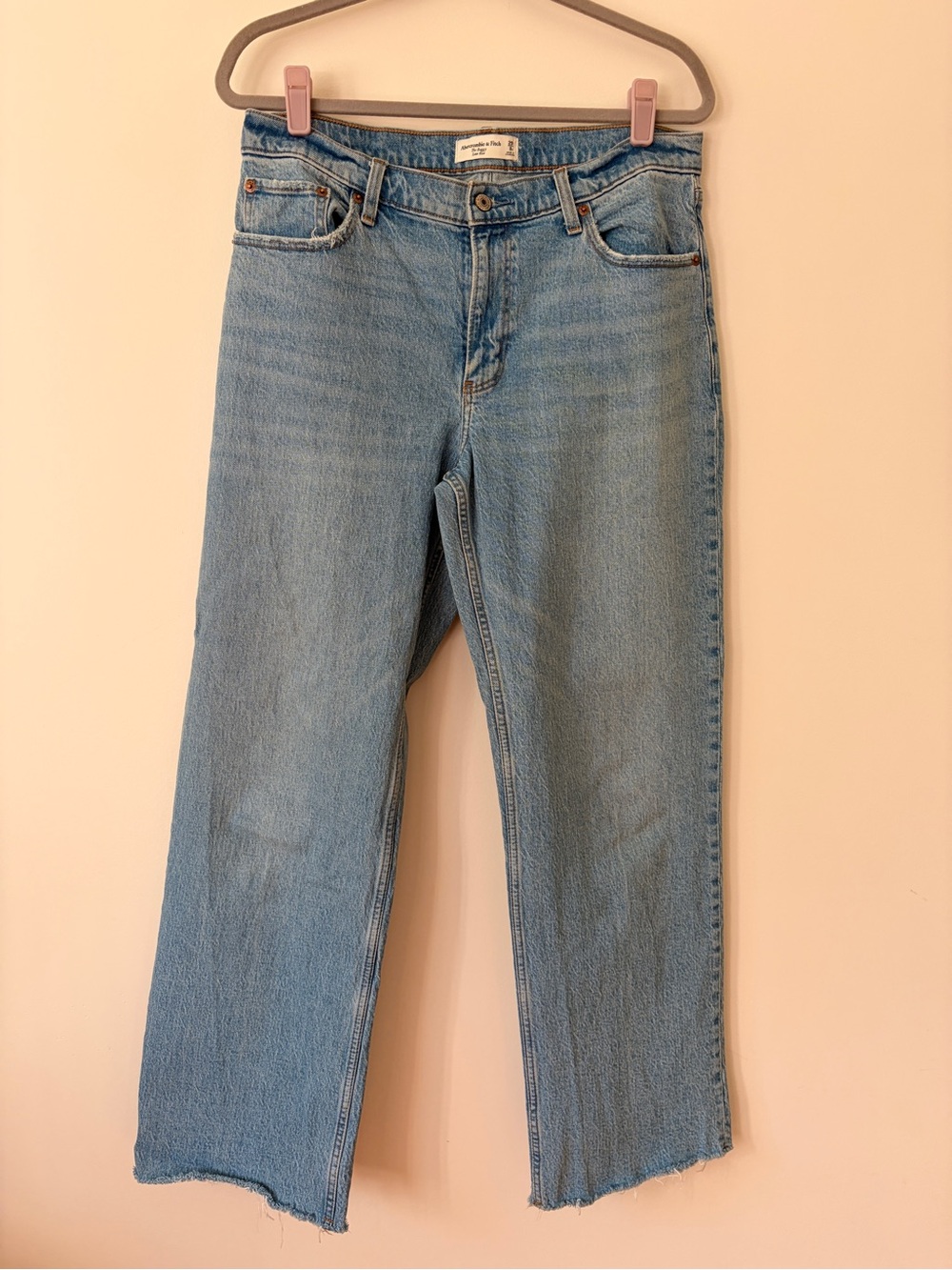 Abercrombie & Fitch Medium Wash Baggy Low Rise Jeans